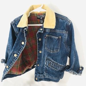 Polo Ralph Lauren Jean Jacket Kids 4T Flannel VTG